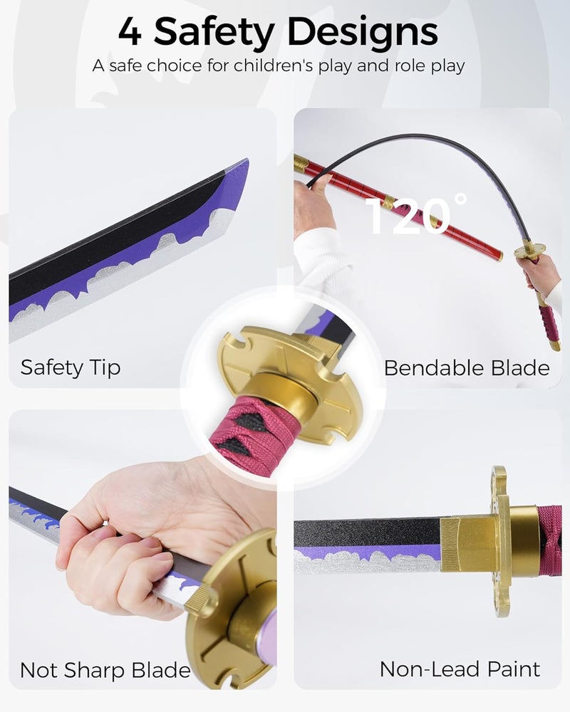 Cold Blade Katana Sword - 41 inches Katana Replica with Holster Belt and Display Stand - Sword with Authentic Design - Image 4